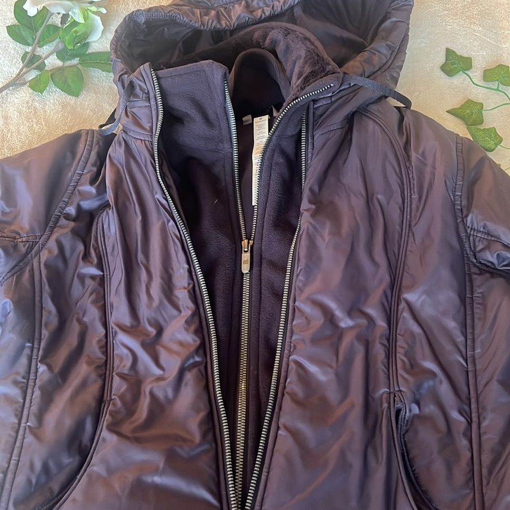 lululemon Purple Hooded Jacket w/ Removable Fleece Lining (6)